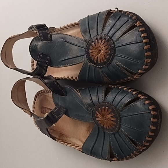 Pikolinos Naturally good 2 tone Blue & Tan Leather Mary Jane - Picture 12 of 14